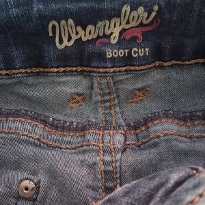 Wrangler Blue Denim Boot Cut Jeans